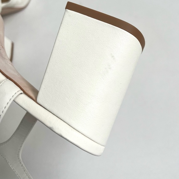 Reformation White Maize gathered leather platform sandals - Picture 10 of 11